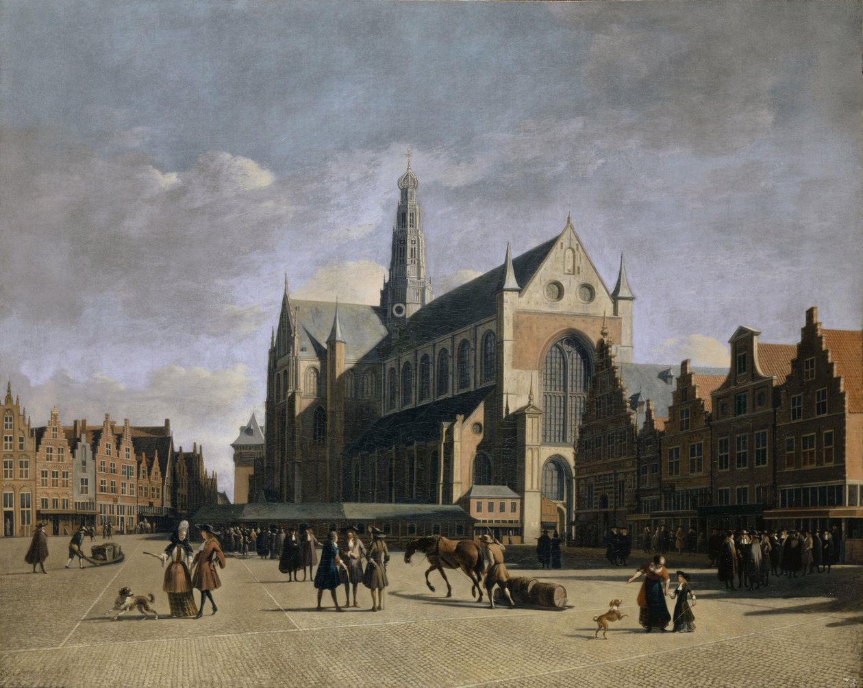 Grote Markt a Haarlem, 1680s da Gerrit Adriaensz Berckheyde