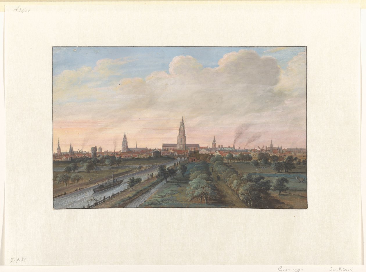 Veduta della città di Groningen da Gerrit Battem