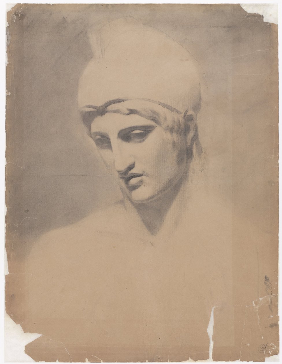 Studio accademico con testa elmetta da Gerrit Willem Dijsselhof