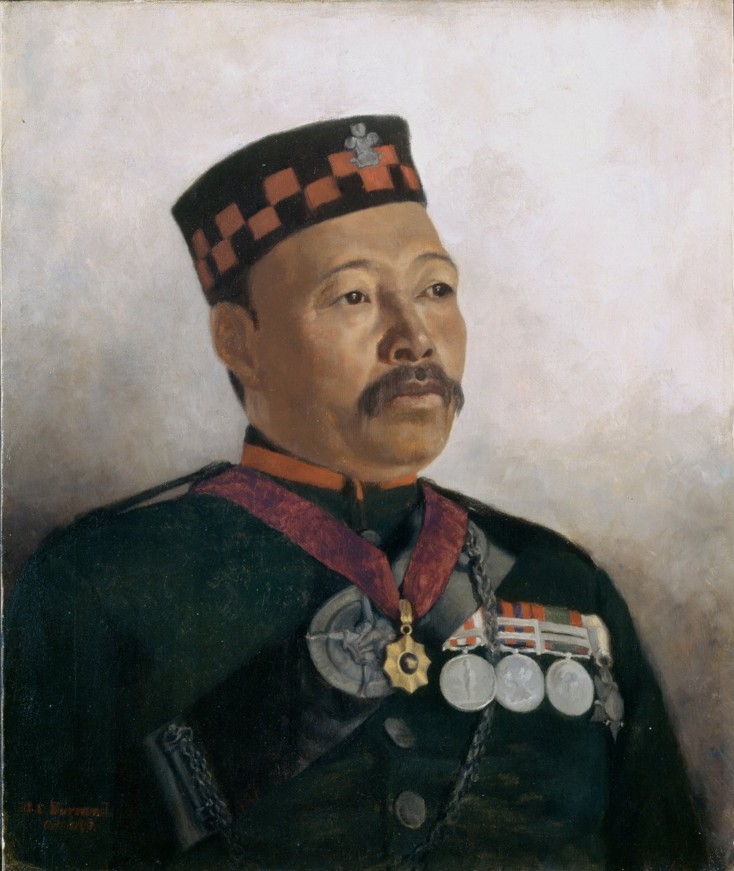 Subadar Maggiore Judbhir Thapa, 2° Reggimento Gurkha, 1893 da Gertrude Ellen Burrard