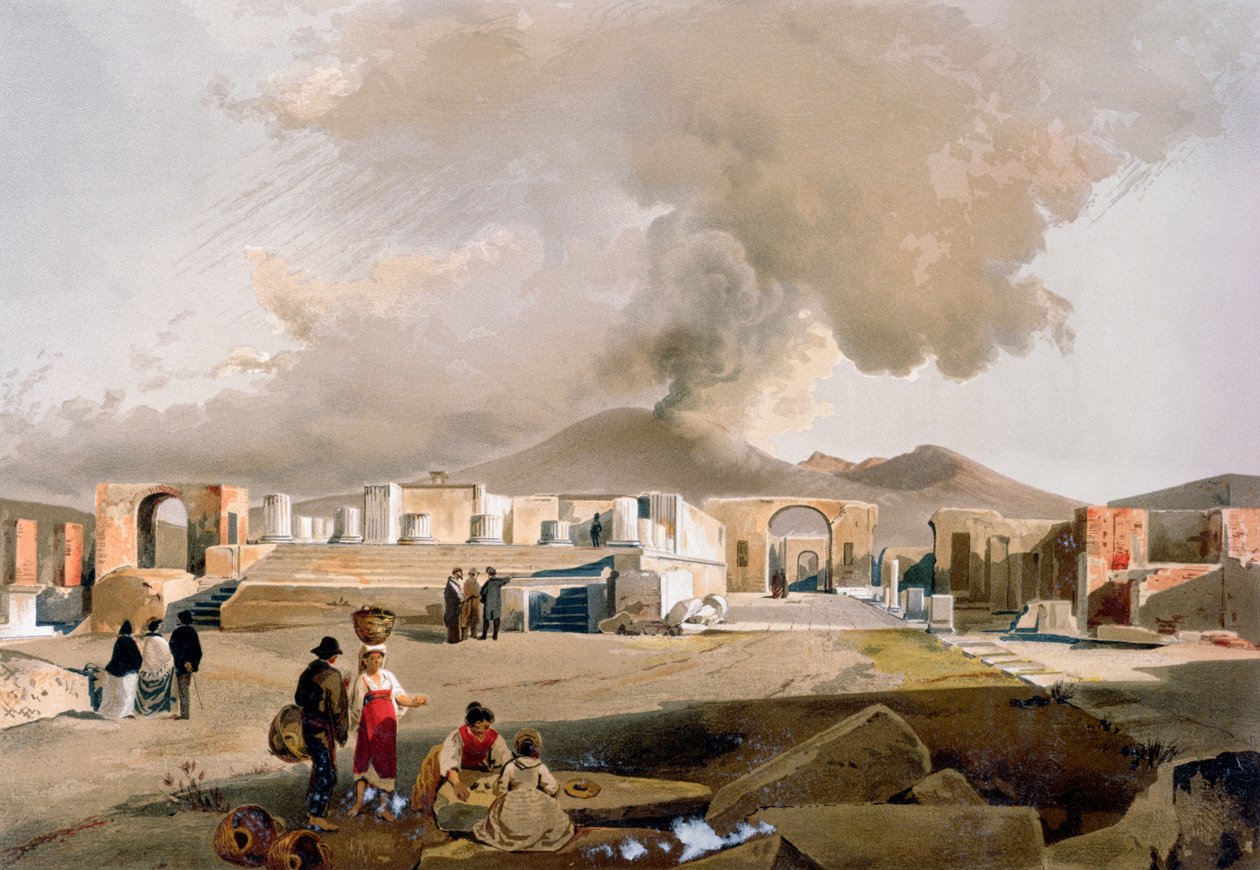 Il Tempio di Giove e il Foro di Pompei, c.1860 da Giacinto Gigante