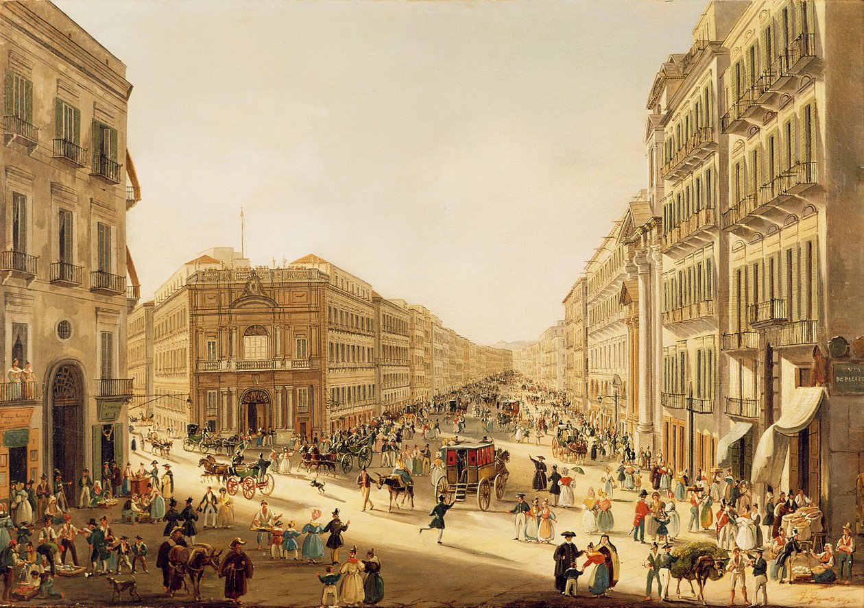 Via Toledo a Napoli da Giacinto Gigante