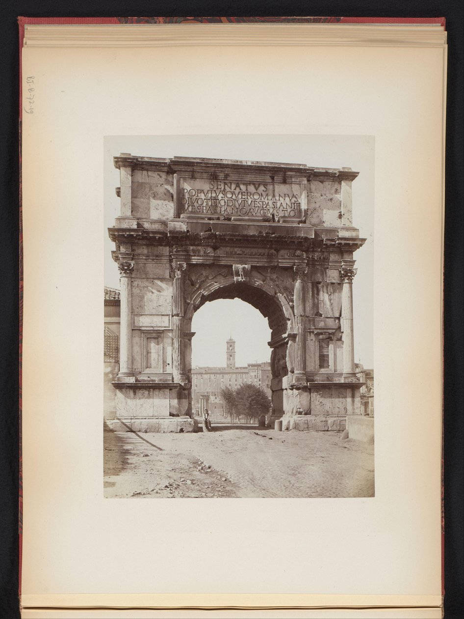 Arco di Trionfo di Tito a Roma, Italia da Giacomo Brogi