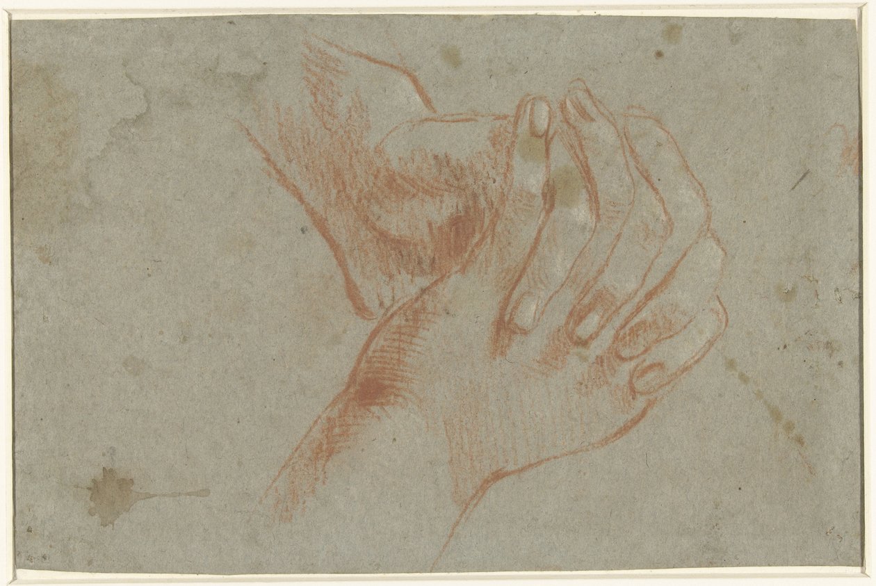 Due mani giunte da Giacomo Cavedone (attributed to)