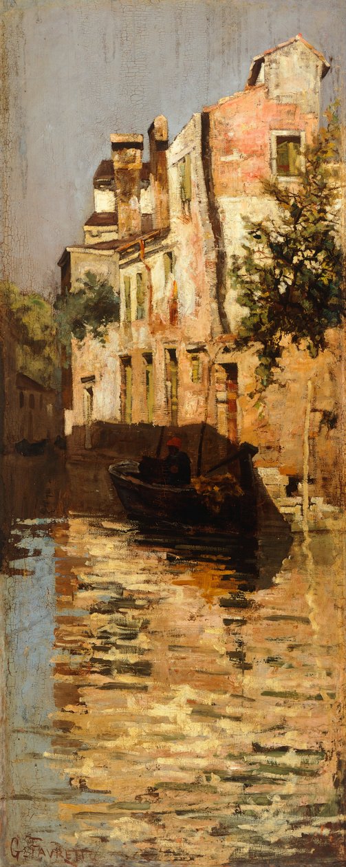 Pannello di uno schermo da Giacomo Favretto