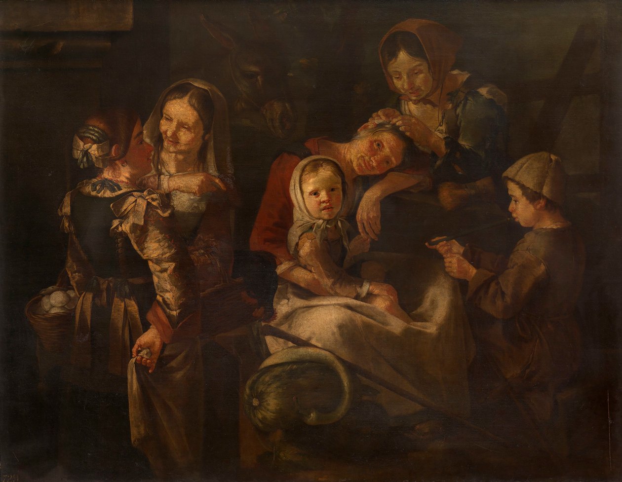 Donne e bambini contadini da Giacomo Francesco Cipper