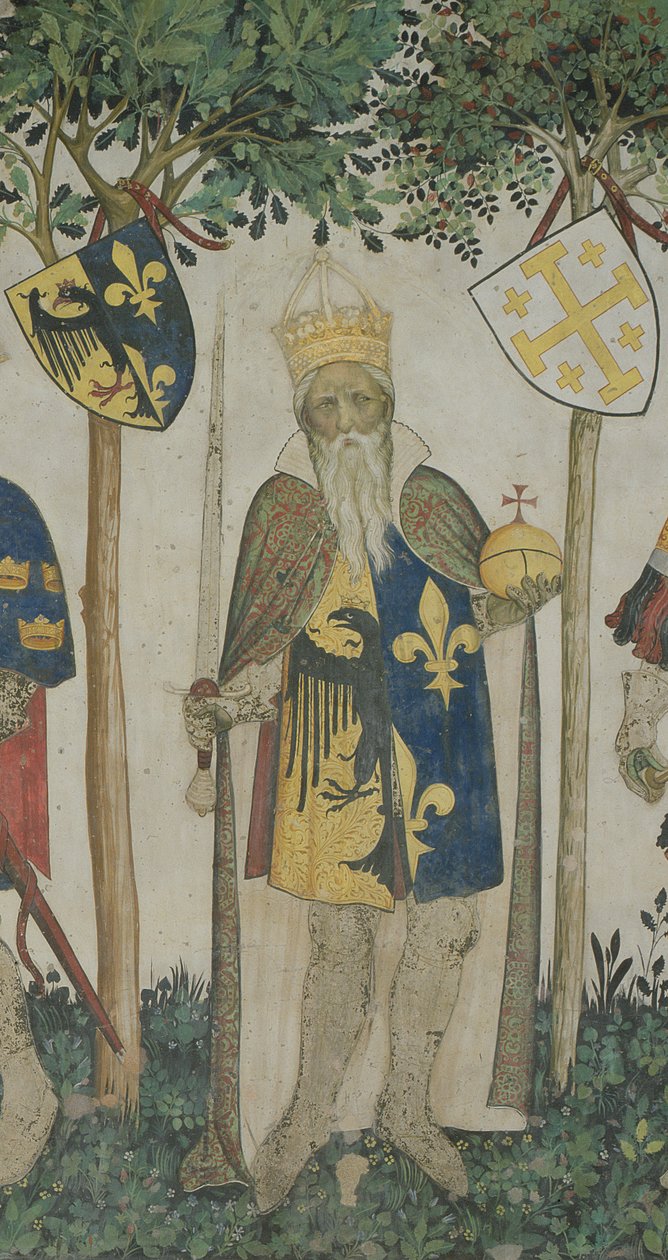 Carlo Magno da I Nove Prodi, 1418-30 da Giacomo Jaquerio