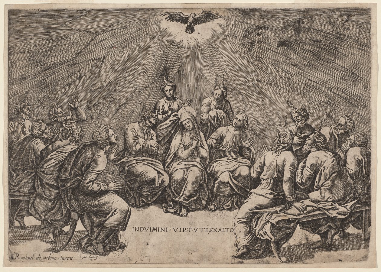 Pentecoste da Gian Jacopo Caraglio, after Raphael