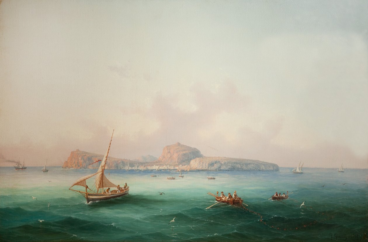 Veduta di Capri, 1868 da Giancinto Gianni
