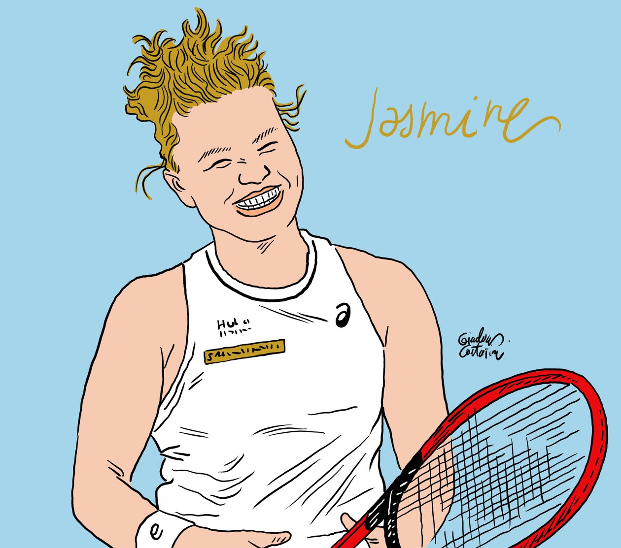 Jasmin Paolini, 2024 (digitale) da Gianluca Costantini