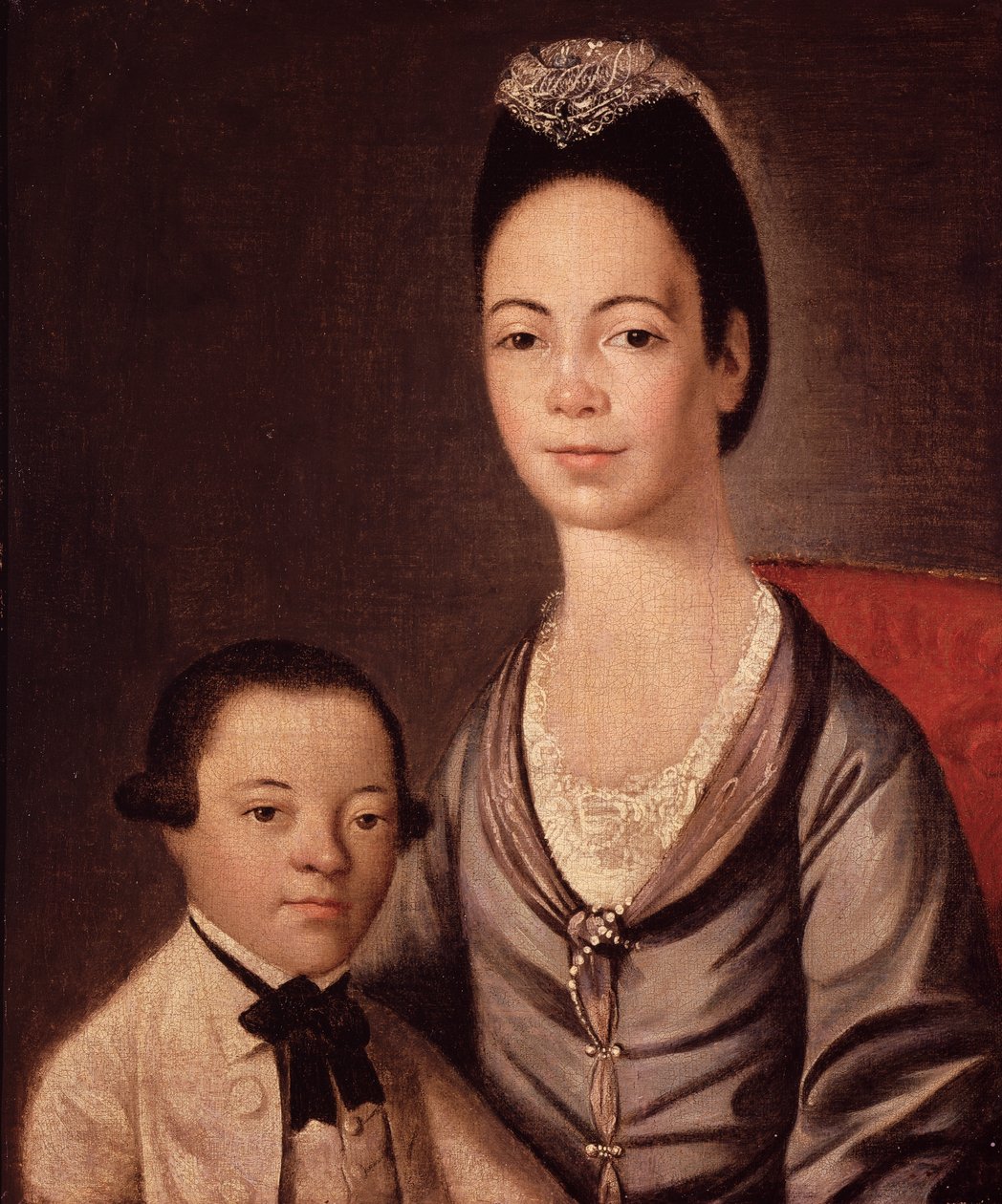 Mrs. Aaron Lopez e suo figlio, Joshua da Gilbert Stuart