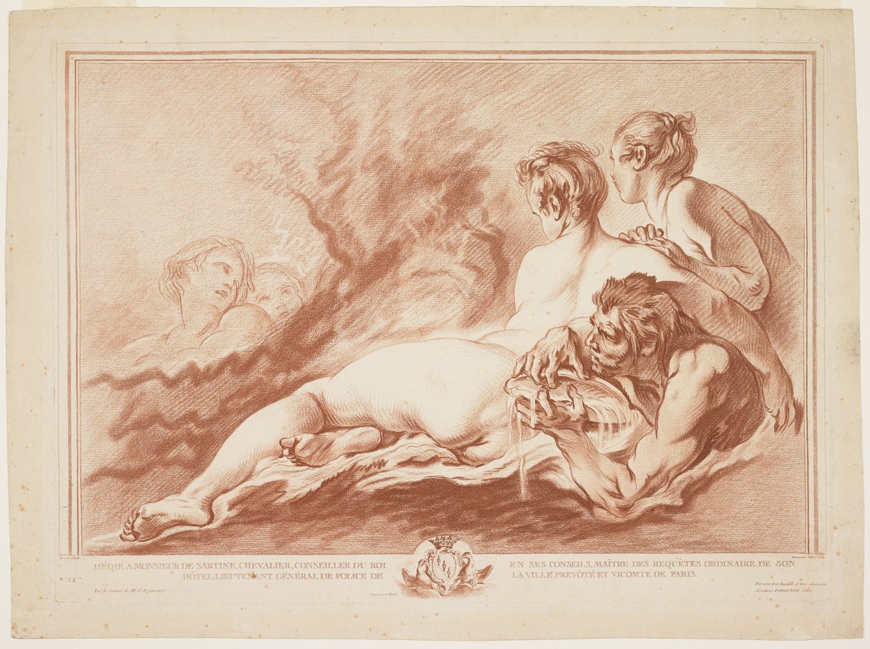 Nereidi e Tritone, c. 1762 da Giles Demarteau
