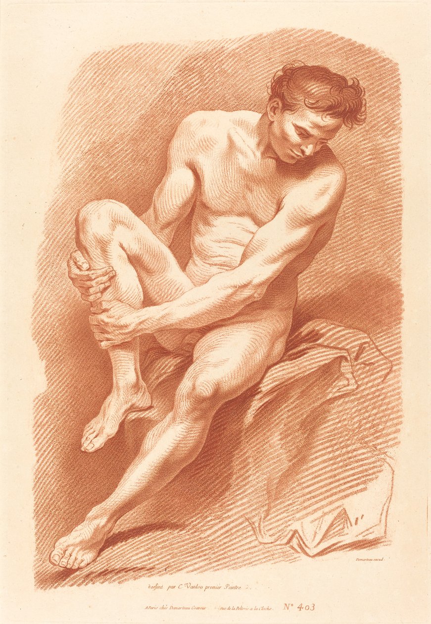 Accademia da Gilles Demarteau, the Elder after Carle Van Loo