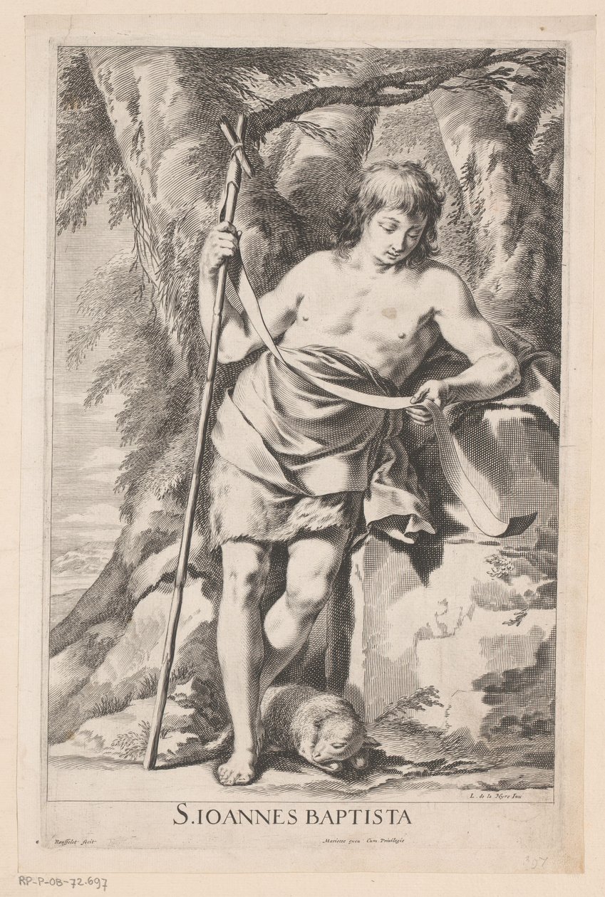 San Giovanni Battista con bastone e agnello da Gilles Rousselet