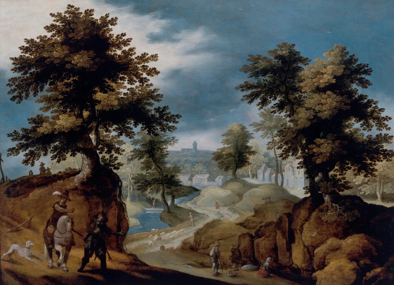 Paesaggio con figure da Gillis van III Coninxloo