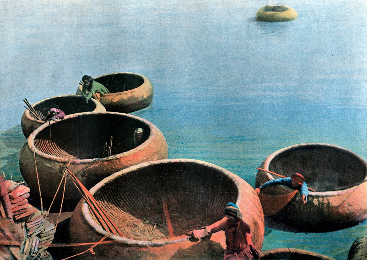 Kouffehs sul fiume Eufrate, c1890 da Gillot