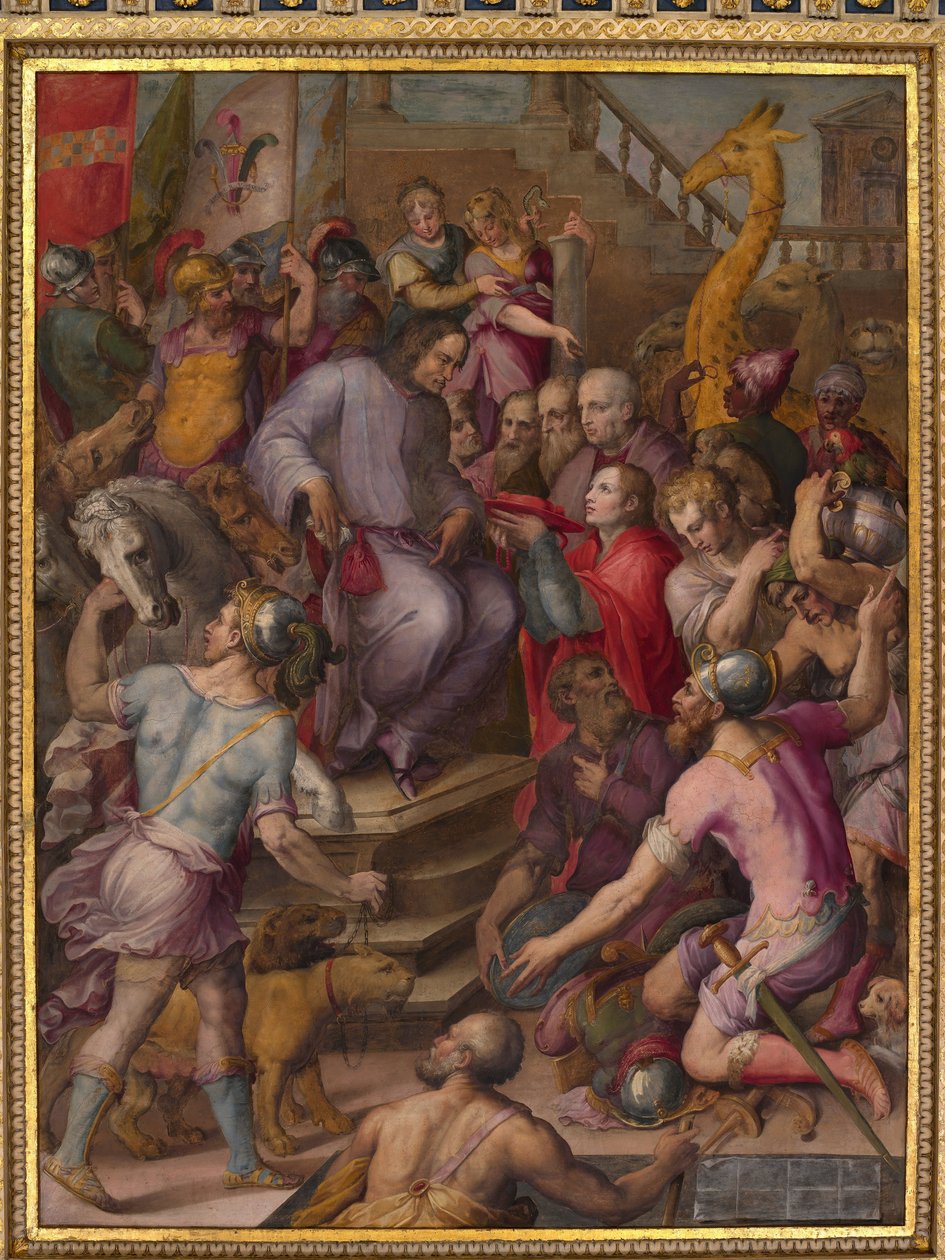 Lorenzo il Magnifico riceve il tributo degli ambasciatori da Giorgio Vasari