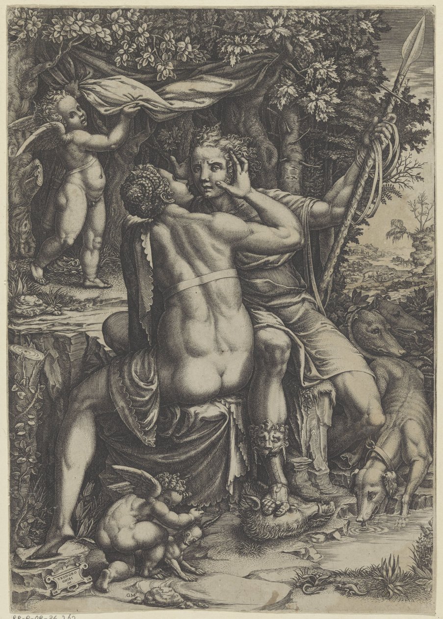 Venere e Adone da Giorgio Ghisi