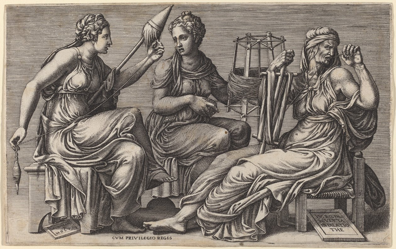 Le tre Parche da Giorgio Ghisi after Giulio Romano