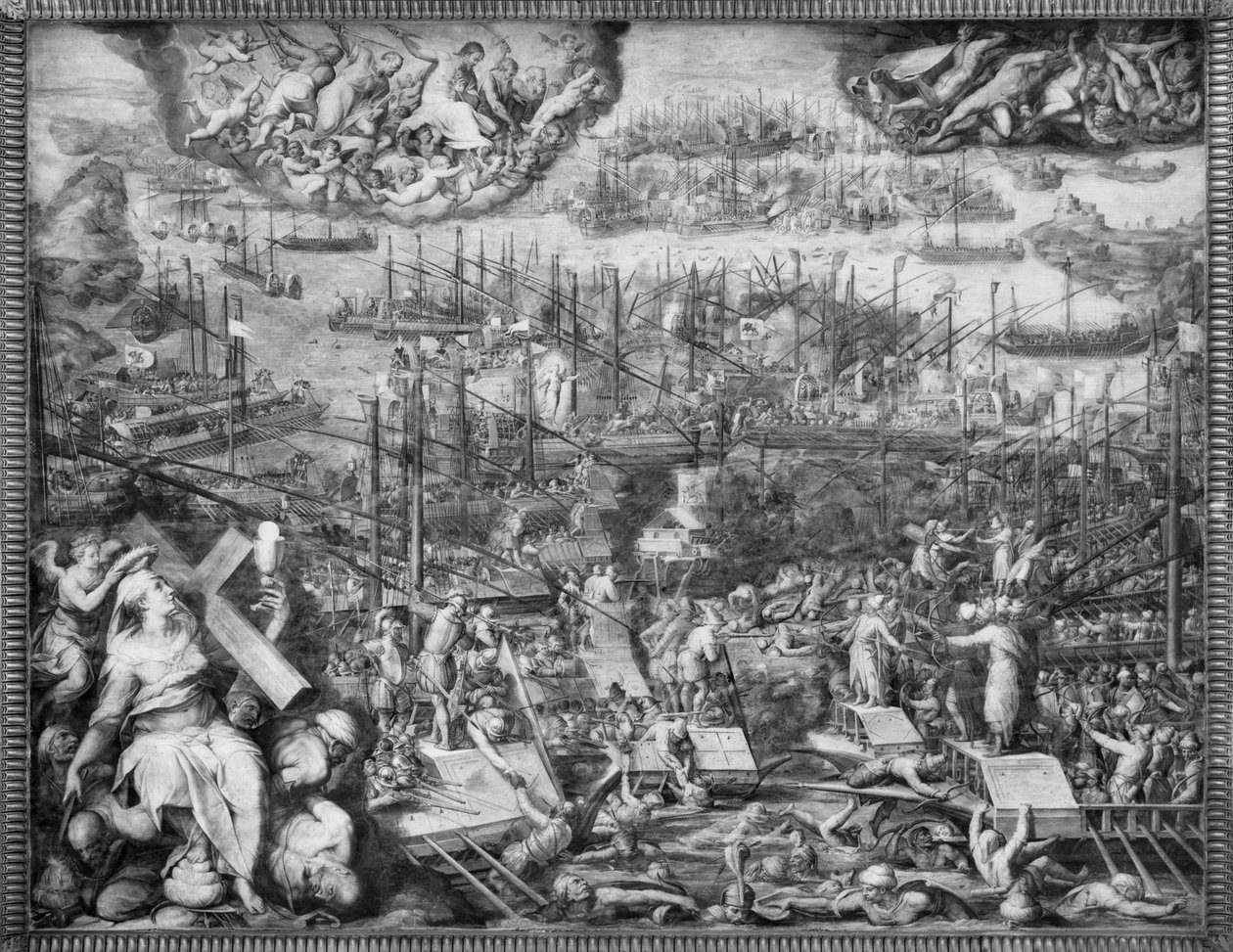Battaglia di Lepanto (affresco) da Giorgio Vasari