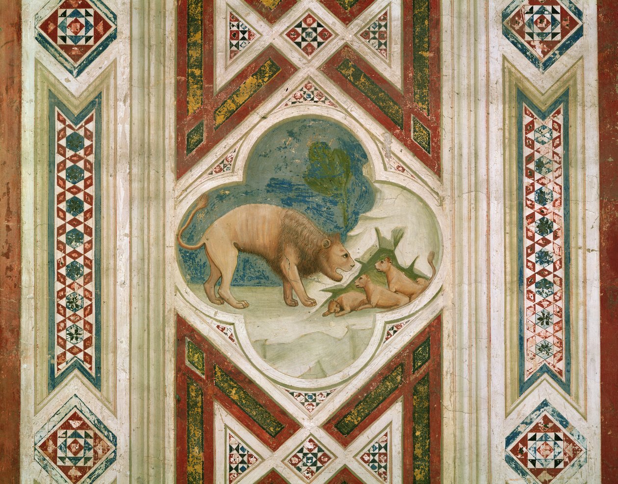 Leone con i suoi Cuccioli, c.1305 da Giotto di Bondone