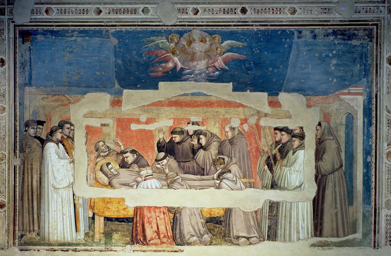 La morte di San Francesco, dalla Cappella Bardi da Giotto di Bondone