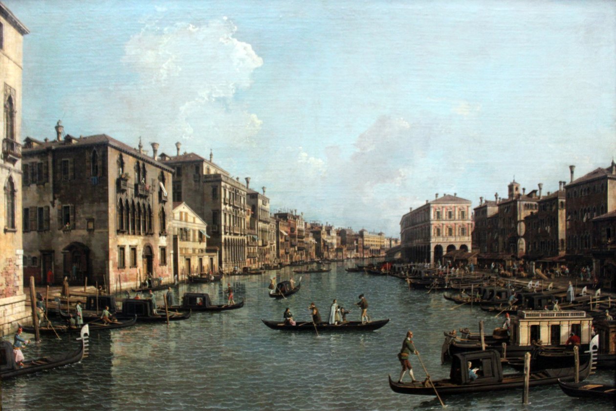 Il Canal Grande con vista a sud-est del Ponte di Rialto da Giovanni Antonio Canal