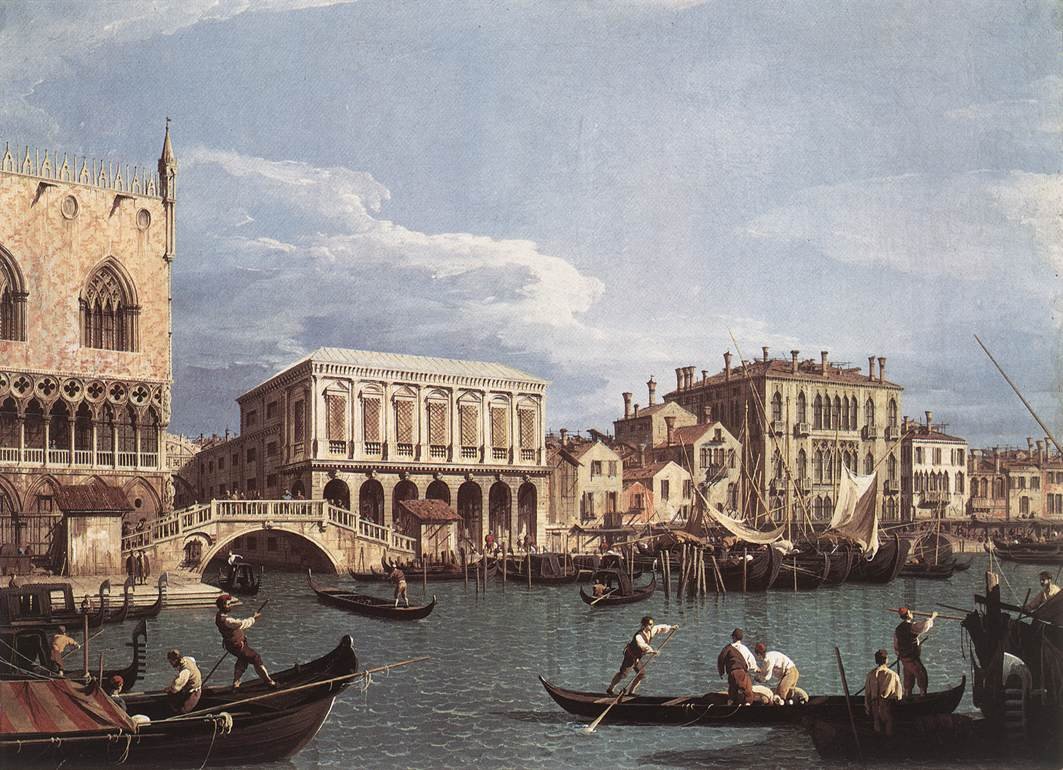 Il Molo e la Riva degli Schiavoni dal Bacino di San Marco da Giovanni Antonio Canal