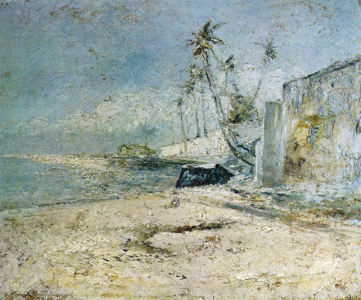 Coqueiros a Beira Mar Trecho da praia de Sao Roque em Paqueta da Giovanni Battista Castagneto