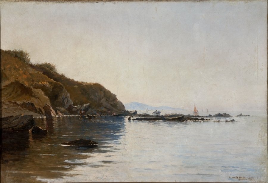 Veduta di Mourillon, Tolone, Francia da Giovanni Battista Castagneto