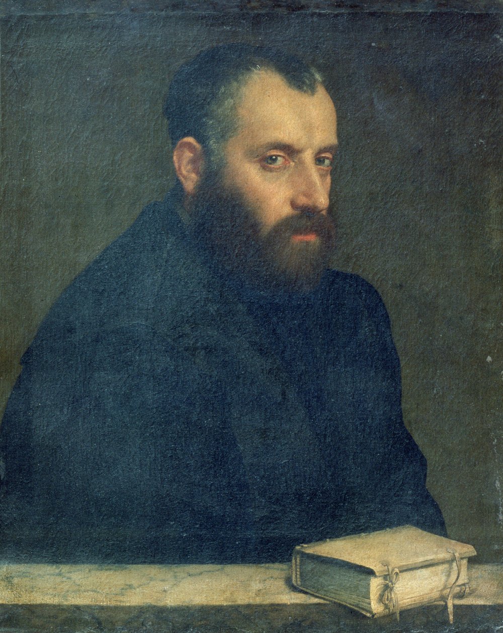 Ritratto di un uomo con un libro da Giovanni Battista Moroni