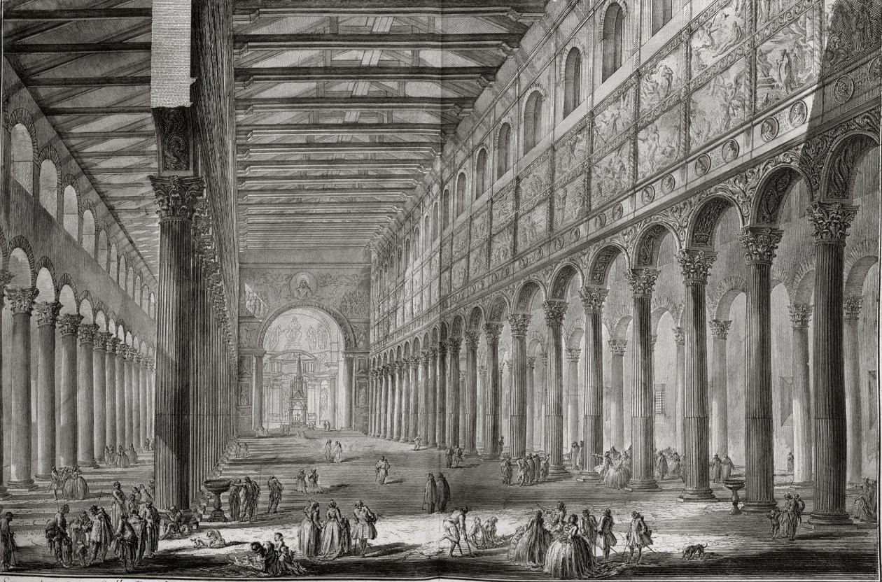 Interno della Basilica di San Paolo fuori le Mura, Roma, da 