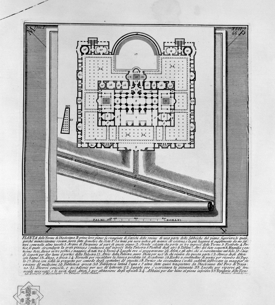 Piano delle Terme di Diocleziano (Roma) da Giovanni Battista Piranesi