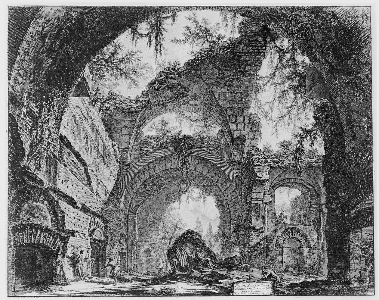 Galleria in rovina della Villa Adriana a Tivoli da Giovanni Battista Piranesi