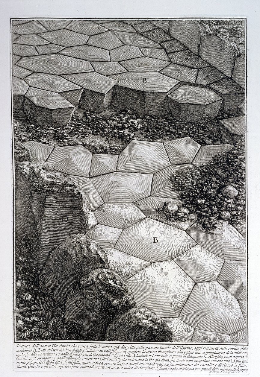 La pavimentazione della Via Appia Antica, da 