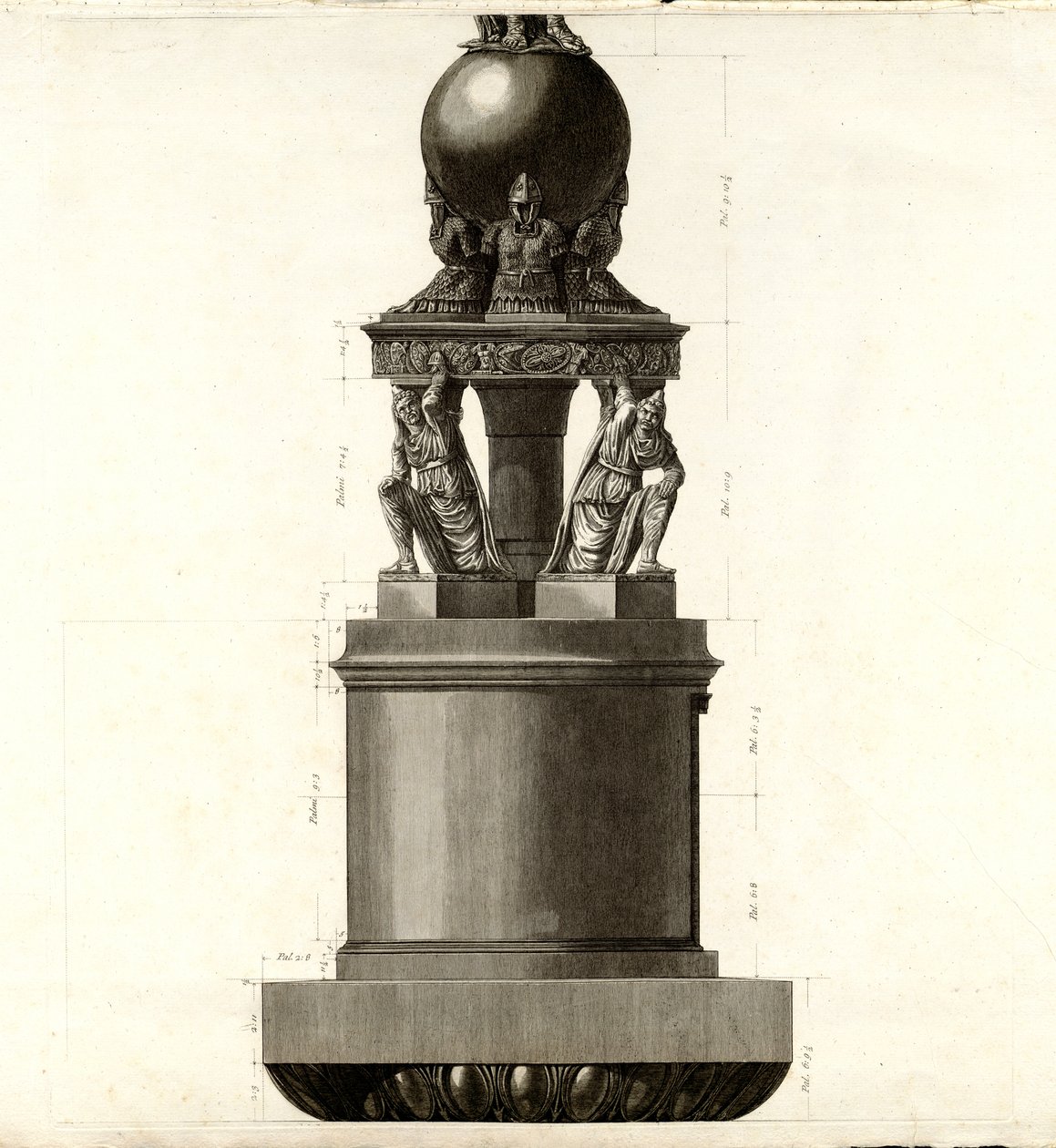 Veduta del prospetto principale della Colonna Traiana da Giovanni Battista Piranesi