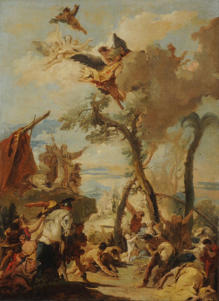 Gli ebrei raccolgono la manna nel deserto (bozzetto) da Giovanni Battista Tiepolo