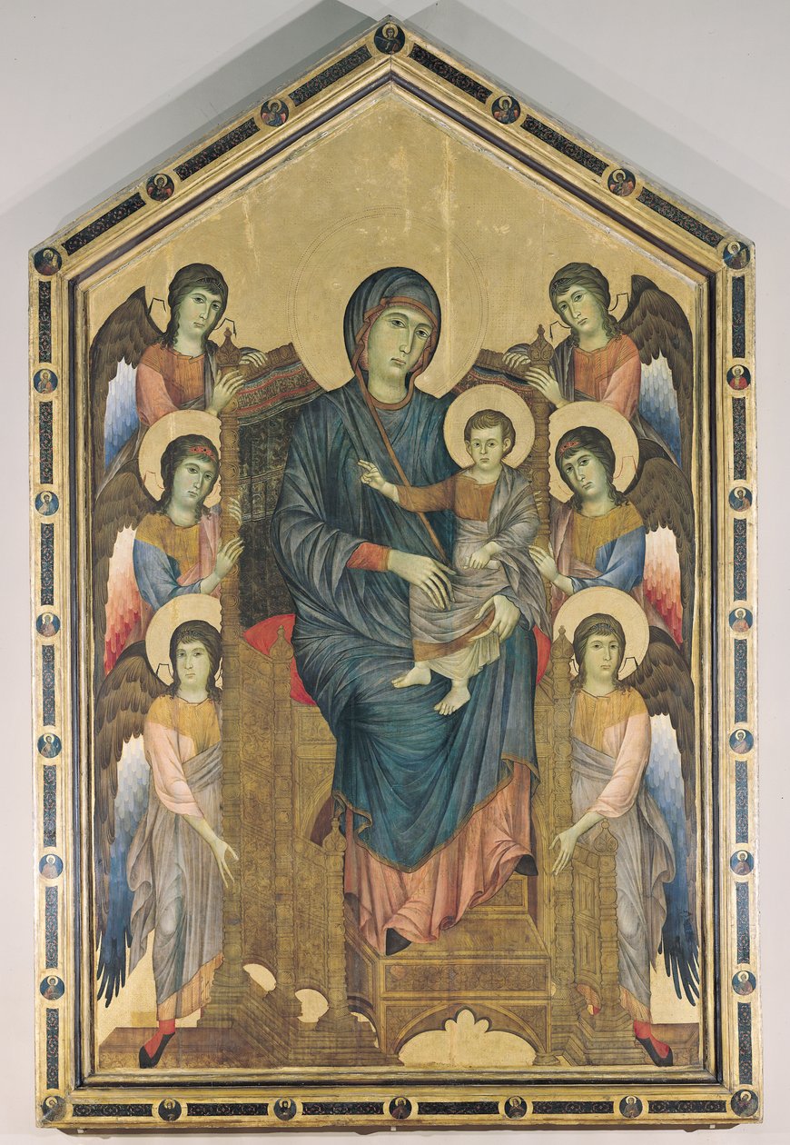 La Vergine e il Bambino in Maestà circondati da sei angeli, c.1270 da Giovanni Cimabue
