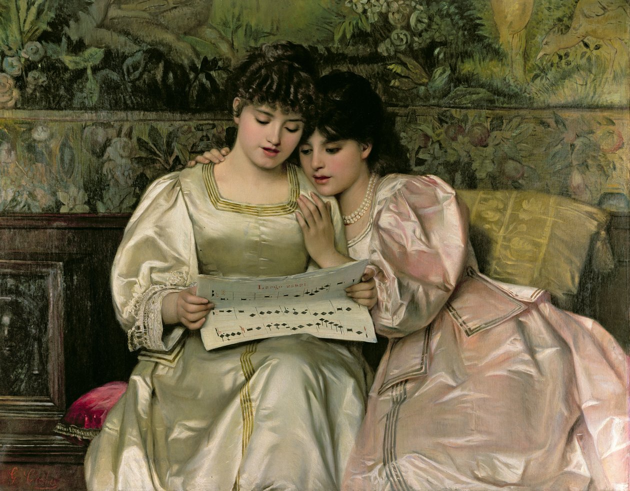Due Ragazze che Cantano da Giovanni Costa