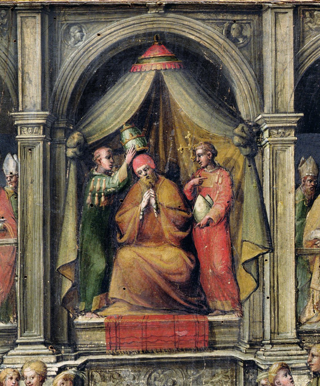 Incoronazione di Papa Paolo II (1417-71) 1534 (dettaglio) da Giovanni di Lorenzo Cini