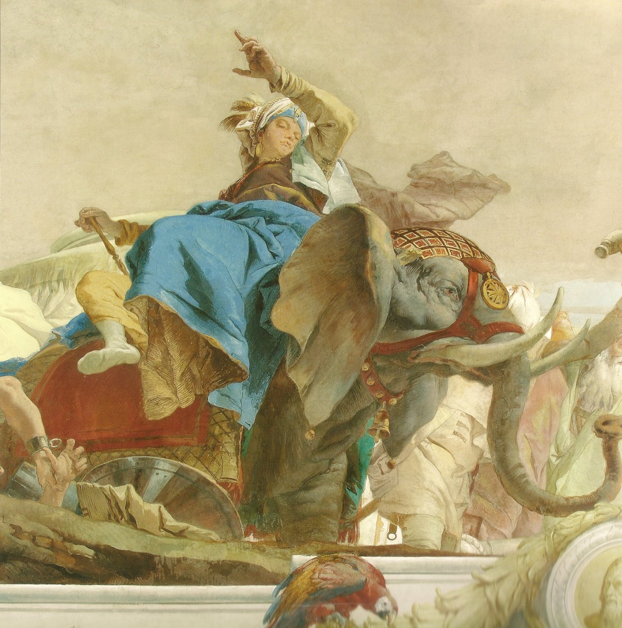 Affresco del Soffitto nella Scala della Residenza di Würzburg, (dettaglio) da Giovanni Battista Tiepolo