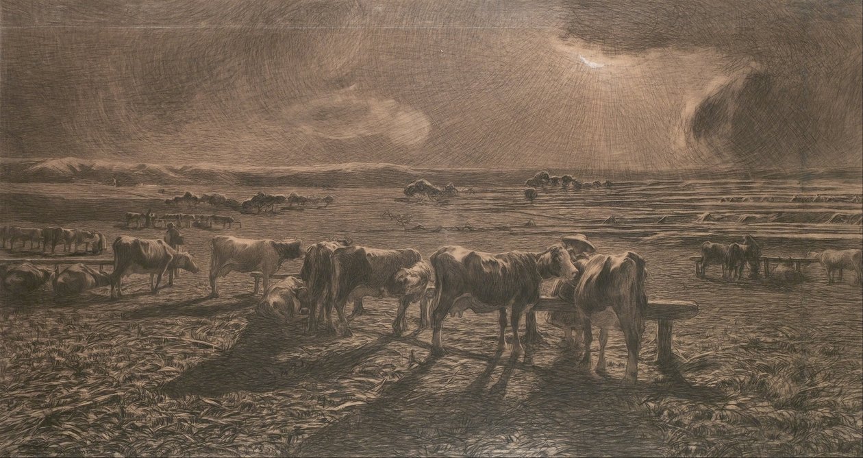 Sera (Pascere, Alla stanga) da Giovanni Segantini