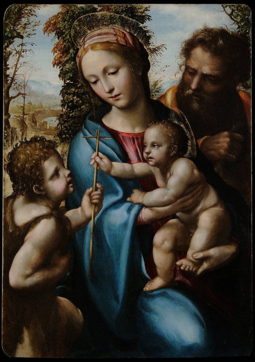 Sacra Famiglia con il giovane San Giovanni da Giovanni Antonio Bazzi