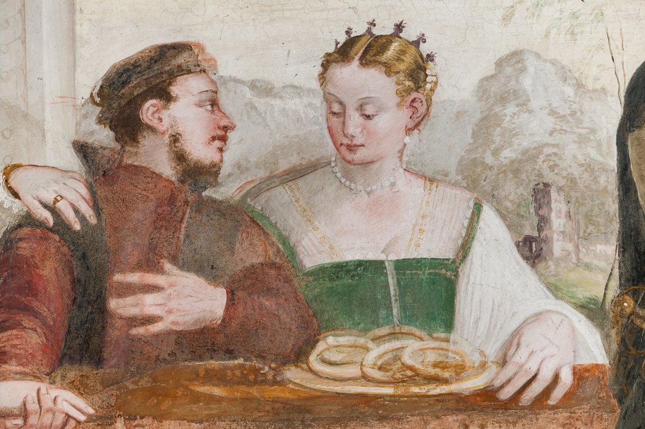 Il banchetto, Sala principale, c.1570 (affresco) da Giovanni Antonio Fasolo