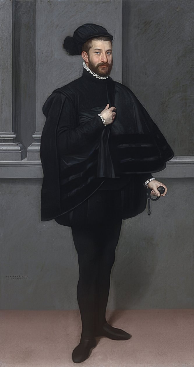 Il cavaliere in nero da Giovanni Battista Moroni