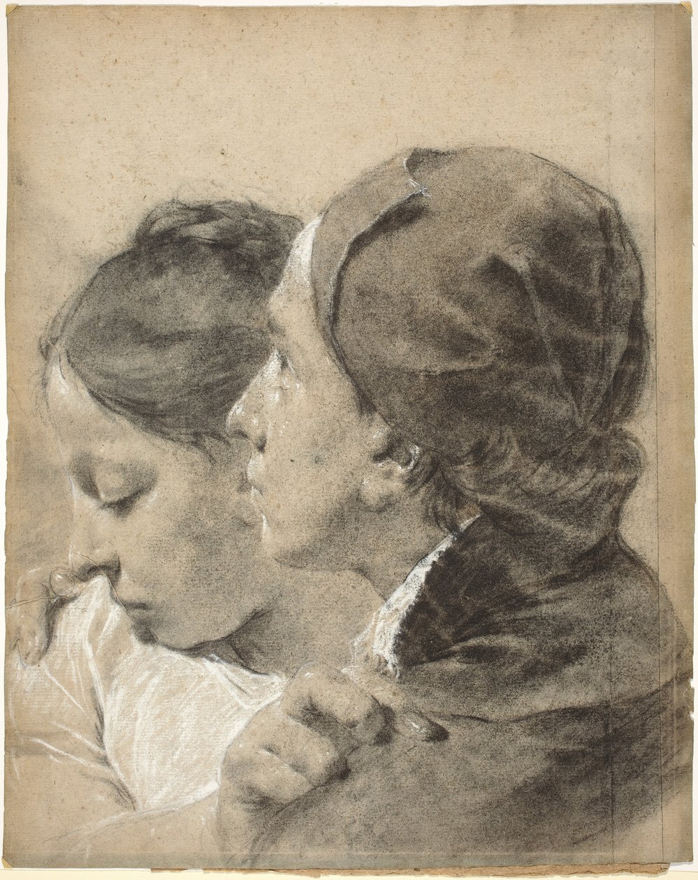 Un giovane che abbraccia una ragazza da Giovanni Battista Piazzetta