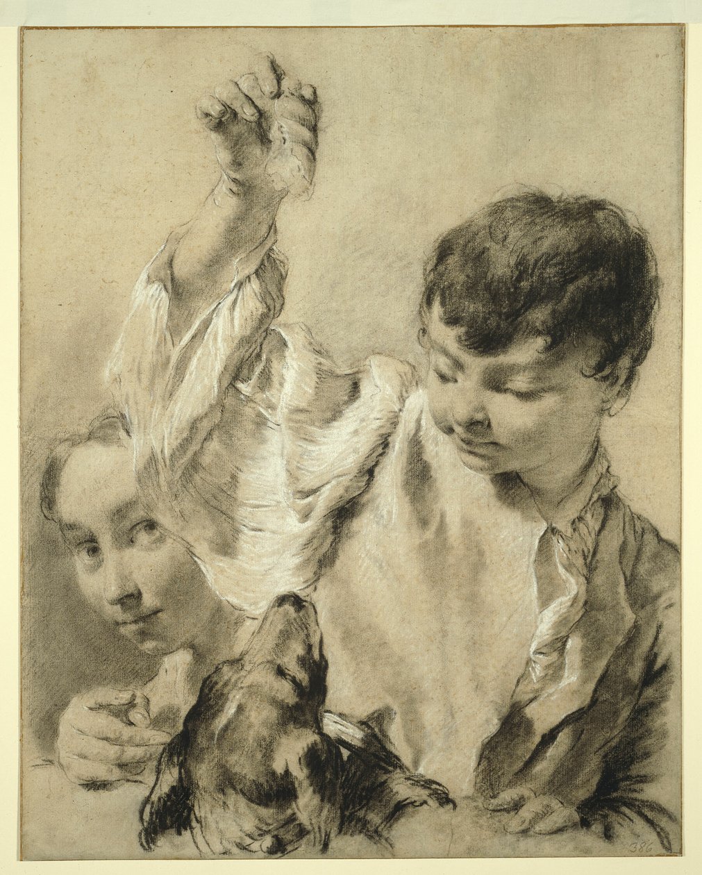 Giacomo dà da mangiare a un cane da Giovanni Battista Piazzetta
