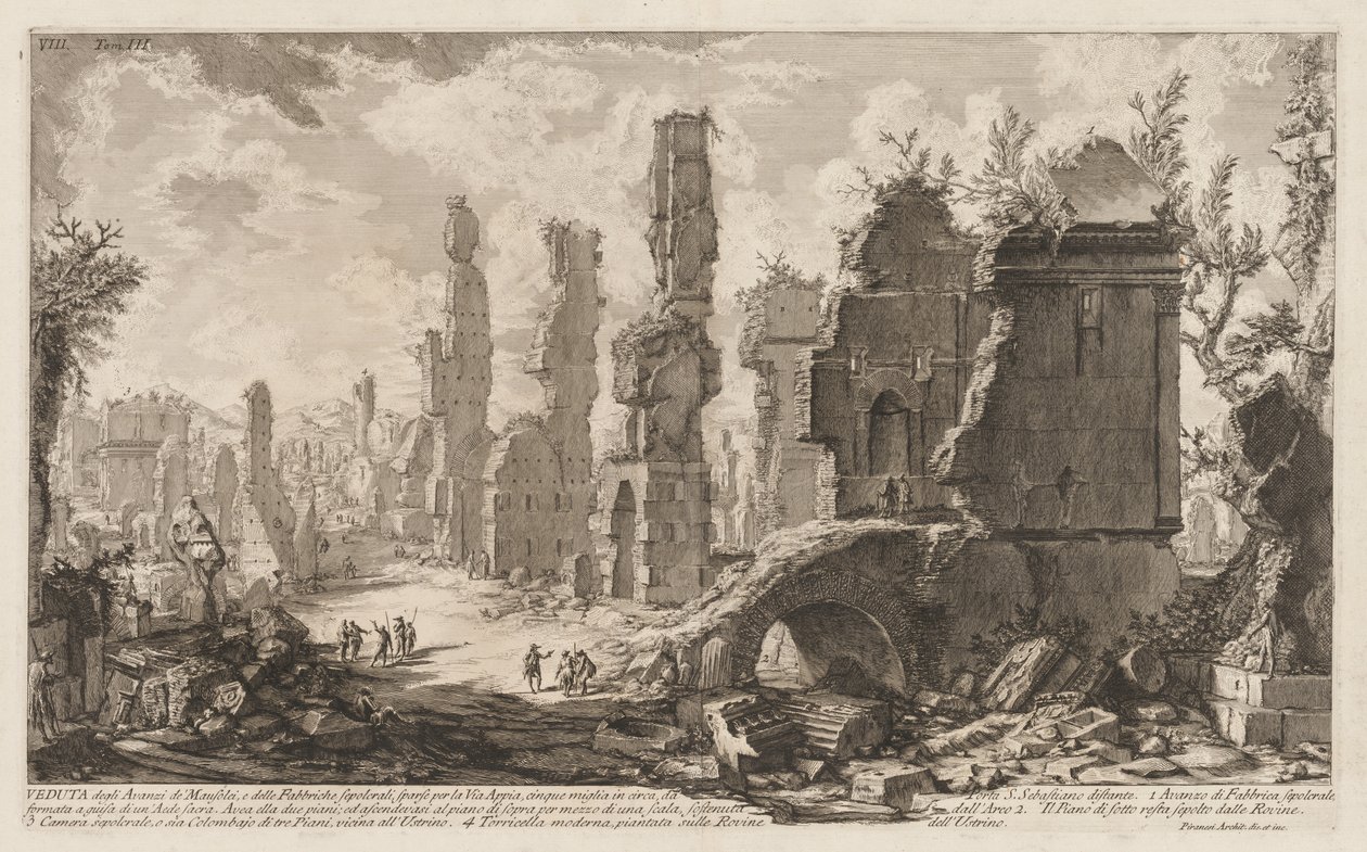 Antichità di Roma: La Via Appia da Giovanni Battista Piranesi