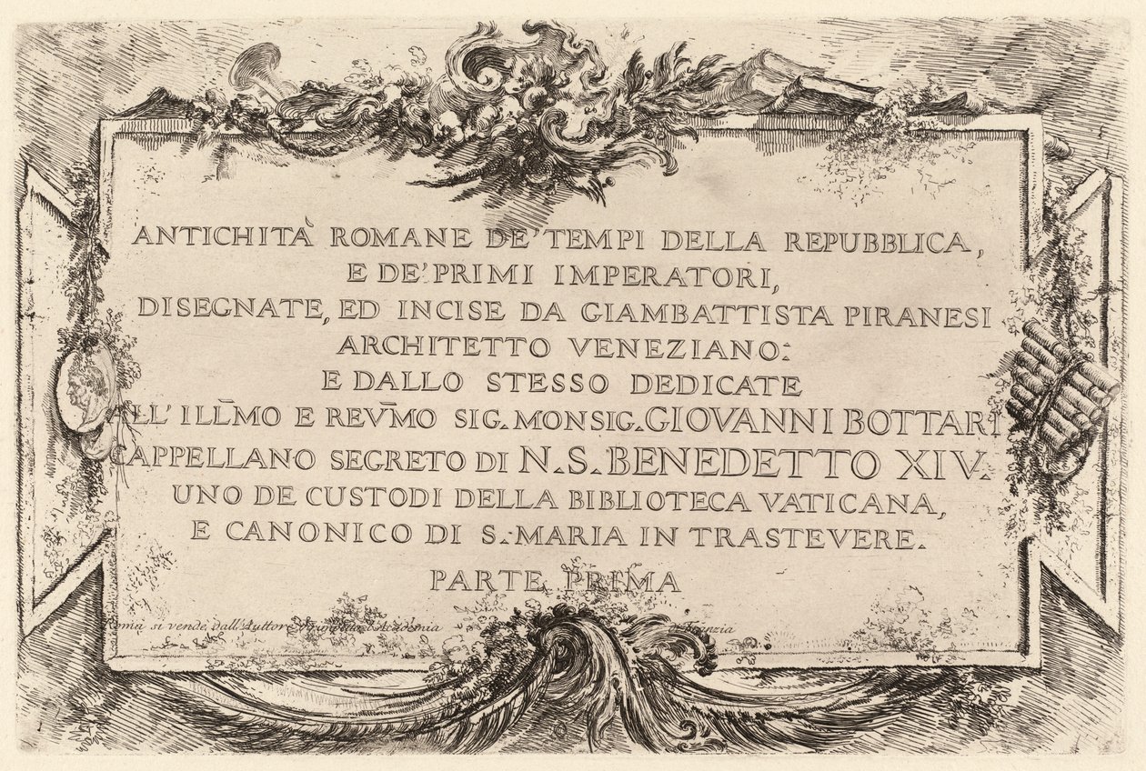 Frontespizio da Giovanni Battista Piranesi