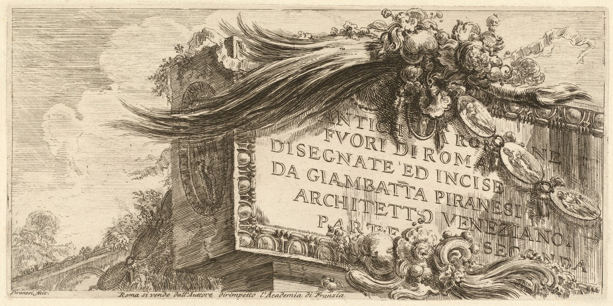 Frontespizio per Parte Seconda da Giovanni Battista Piranesi